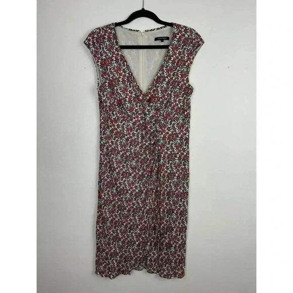 Nanette Lepore Red Floral Faux Wrap Dress Womens Size 10. Work Wear, Stretchy - Picture 1 of 5